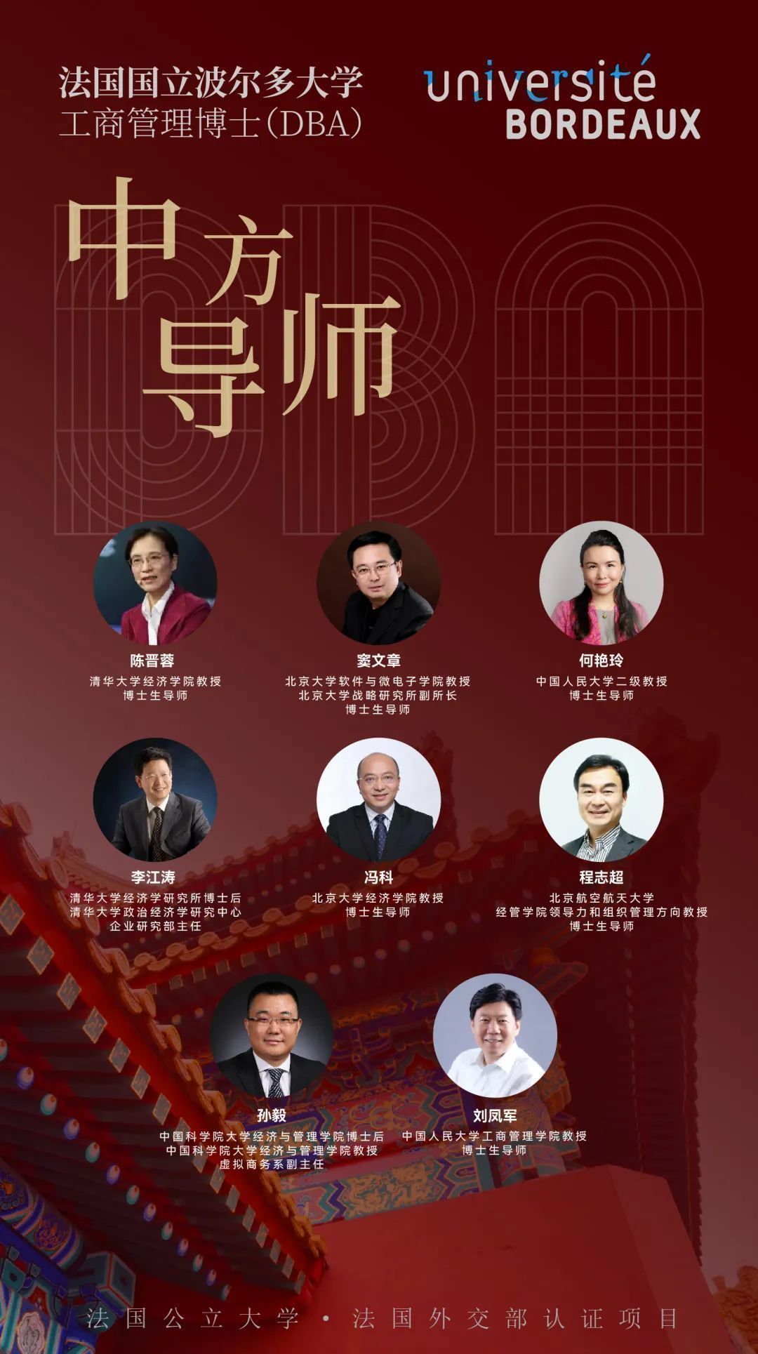 法國國立波爾多大學DBA工商管理博士師資2